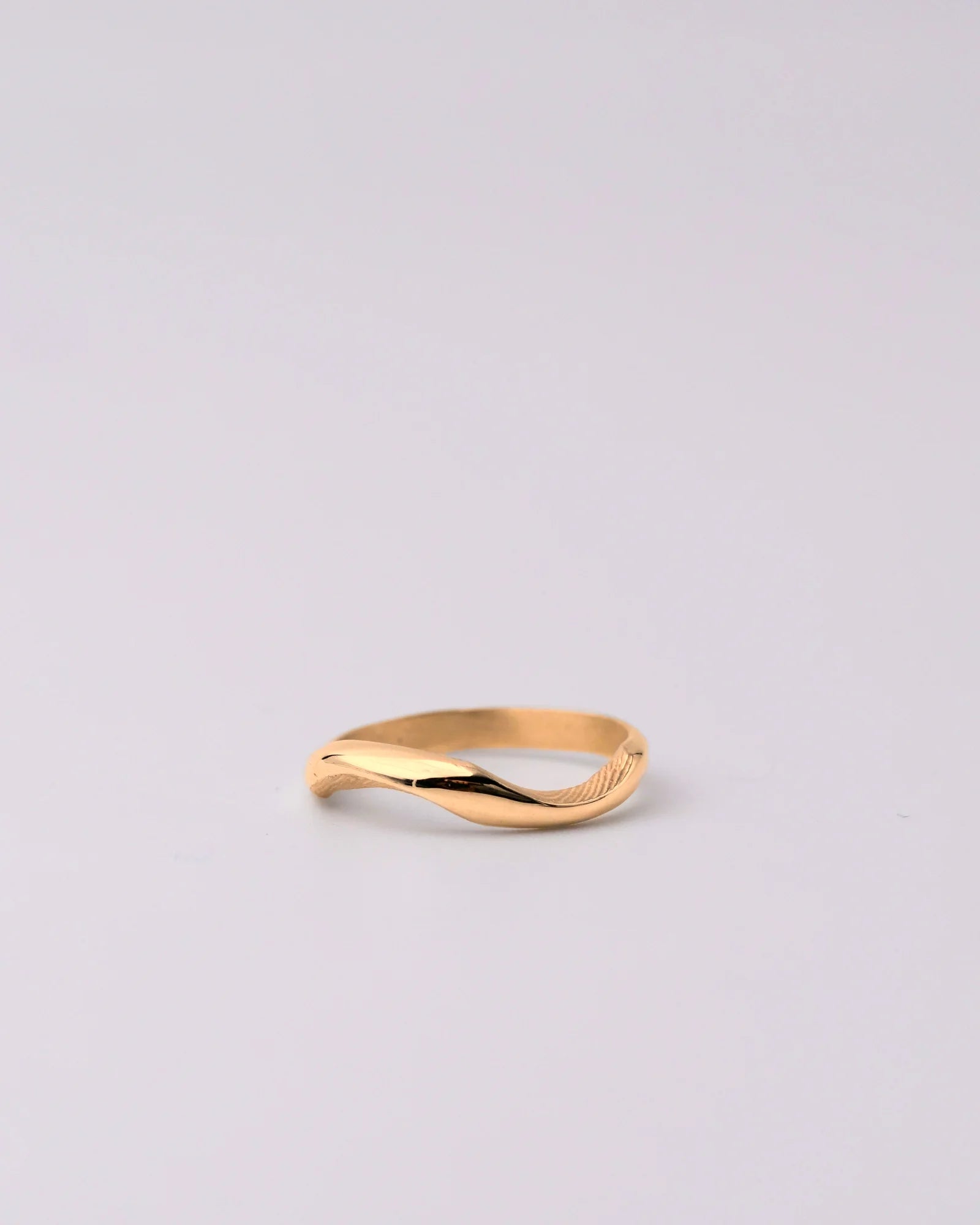 Bague vague double empreintes en vermeil.