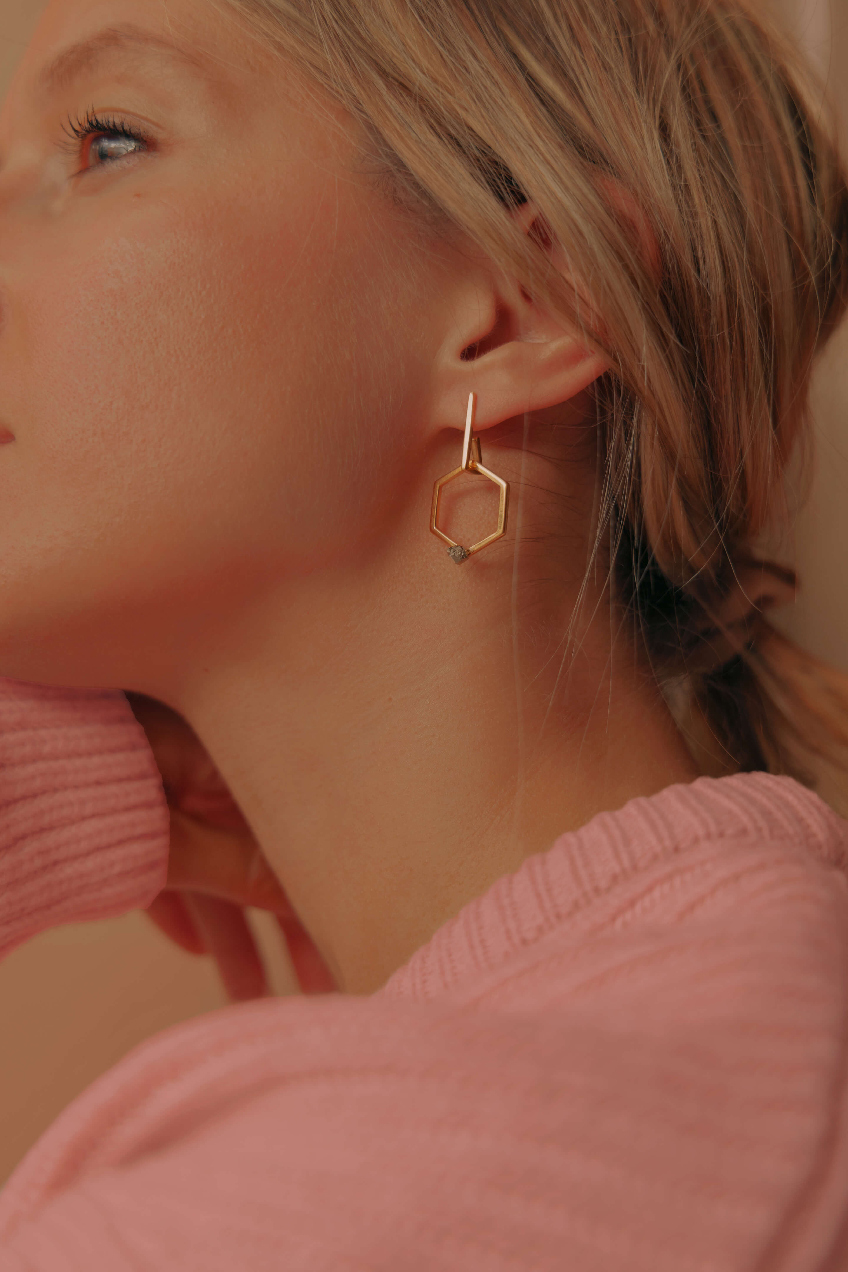 Pendentif Solitaire 18 Pyrite Vermeil