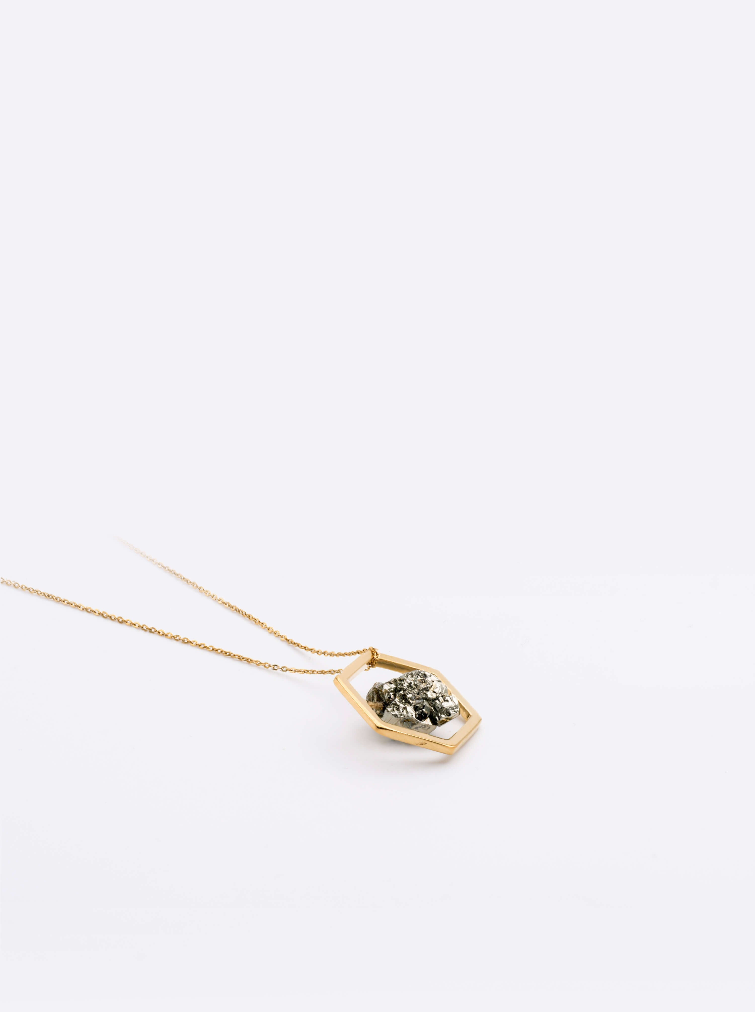 Collier Attraction 18 Pyrite Vermeil