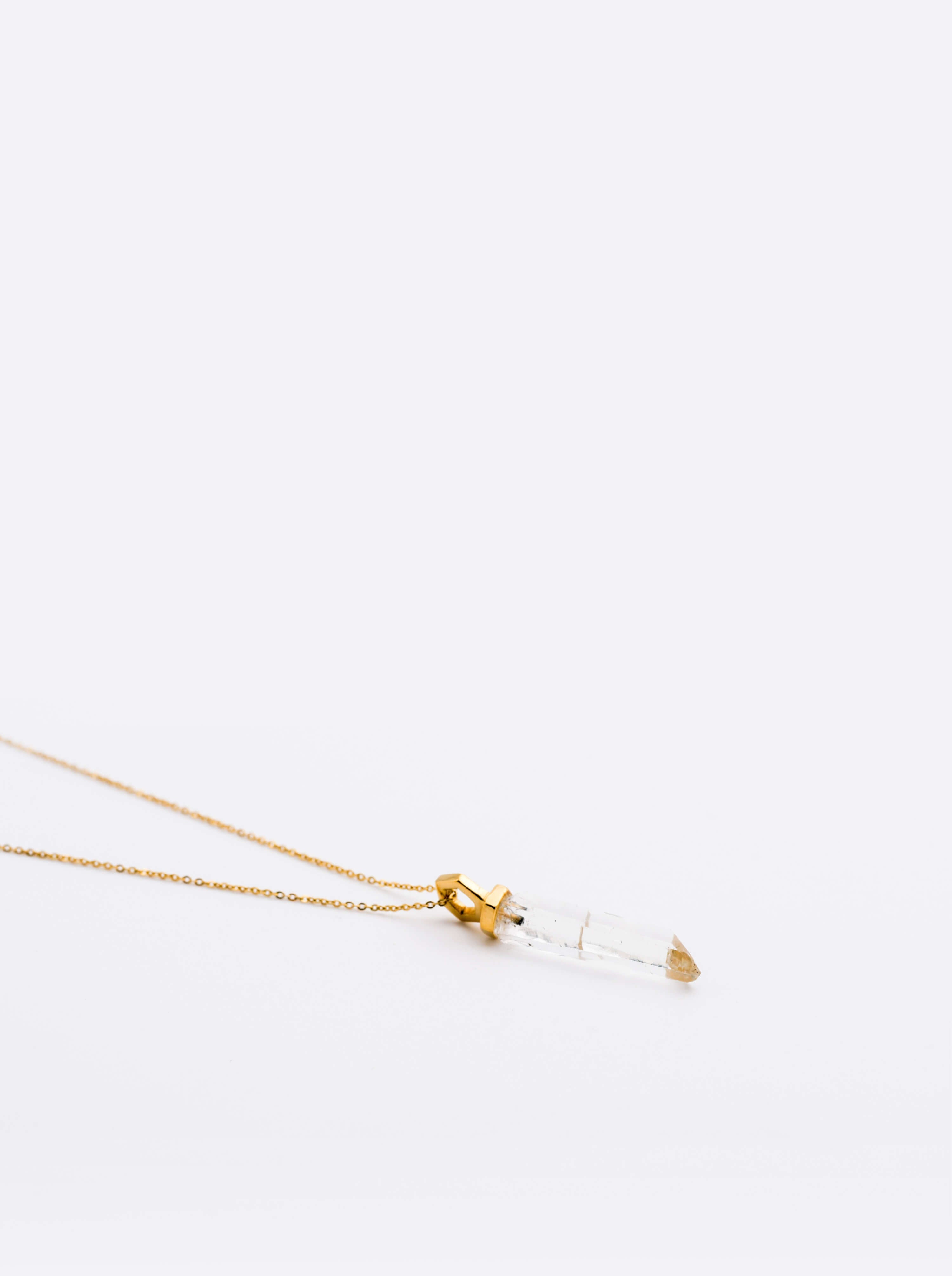 Collier Infime Quartz Vermeil