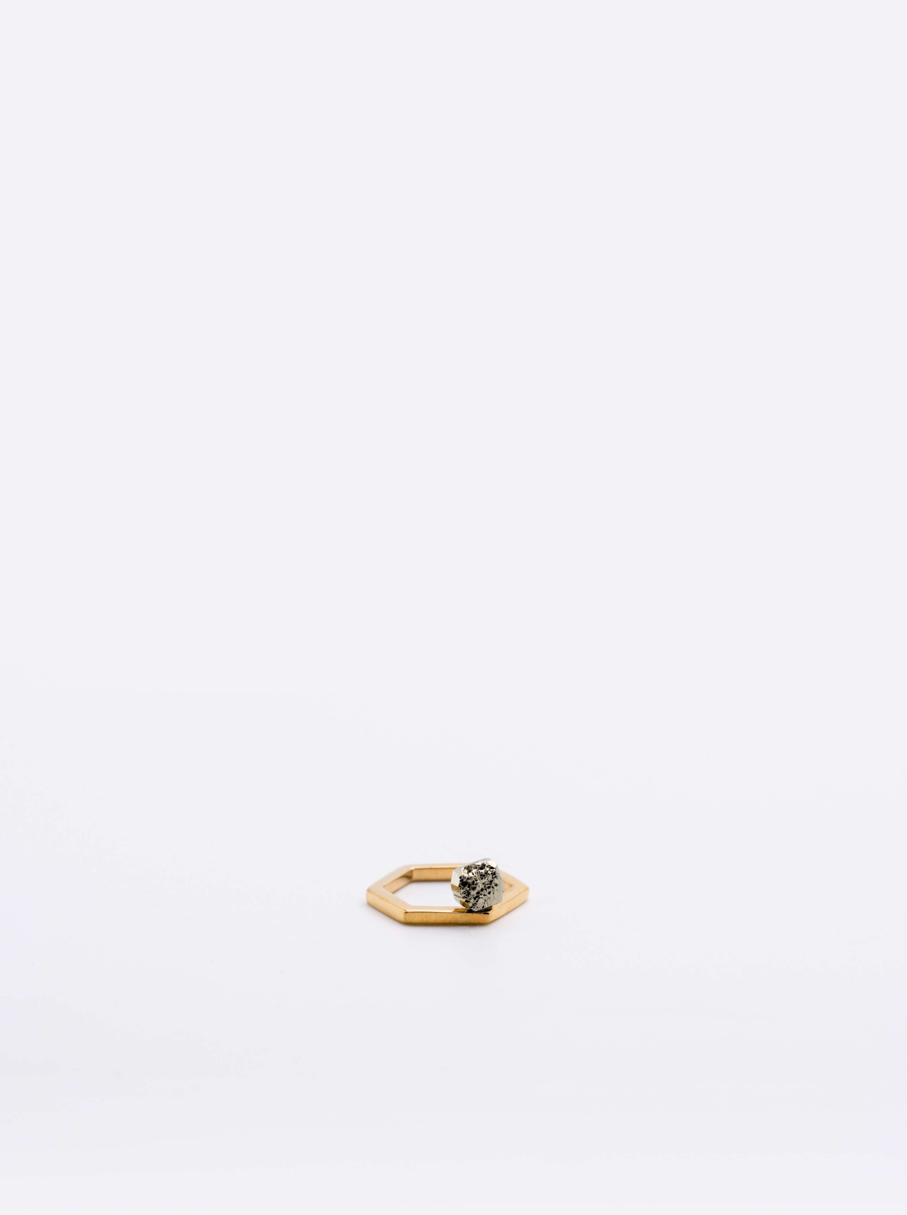 Pendentif Solitaire 14 Pyrite Vermeil