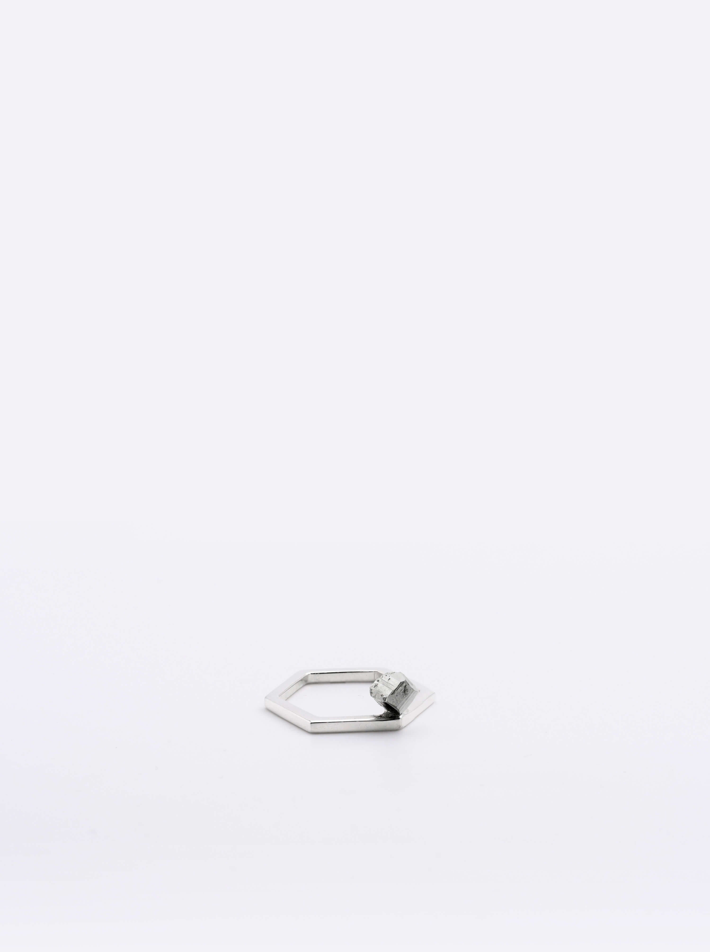 Pendentif Solitaire 18 Pyrite Argent