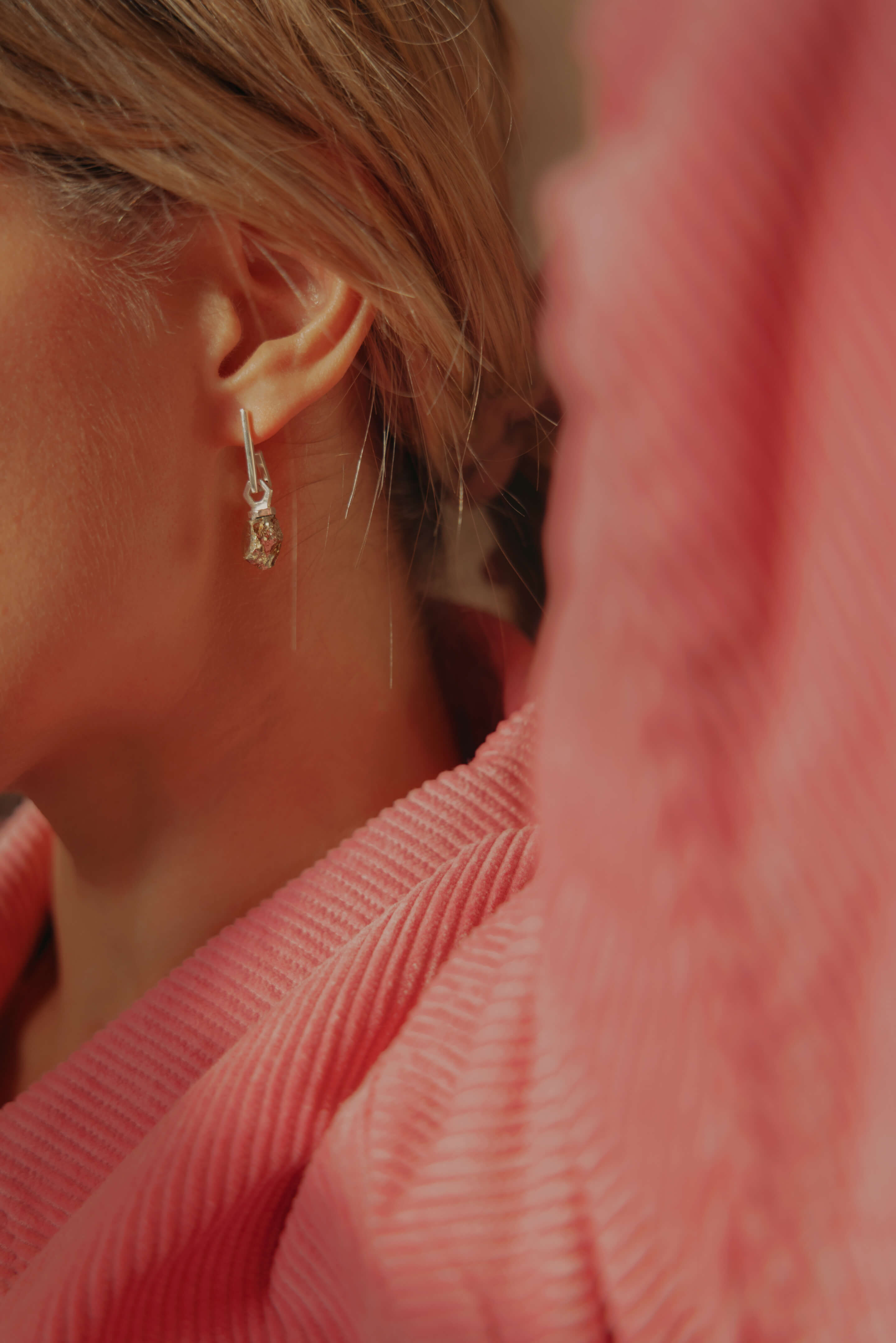 Mono Boucle d'oreille Mouvement Argent