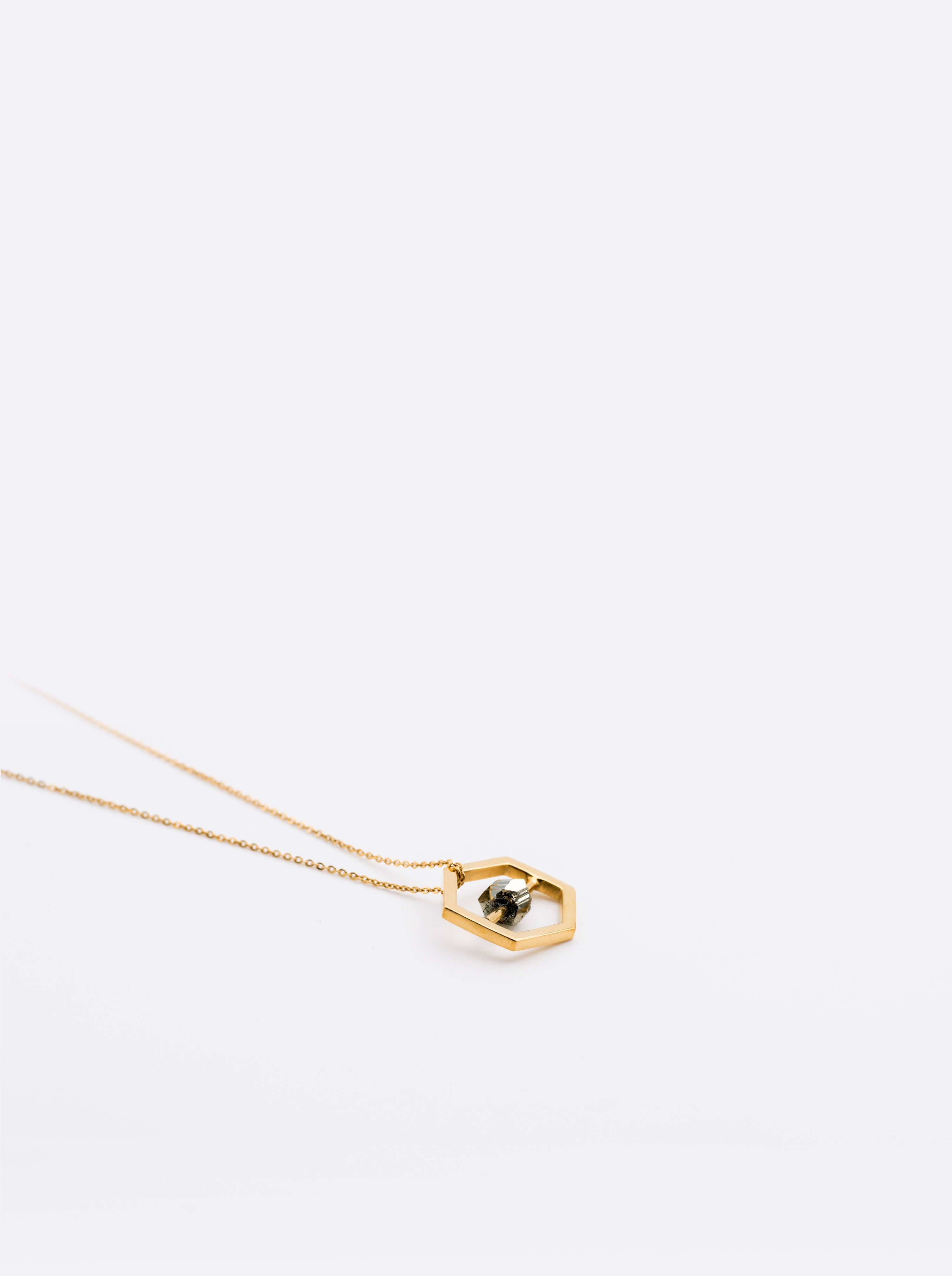 Collier Attraction 14 Pyrite Vermeil