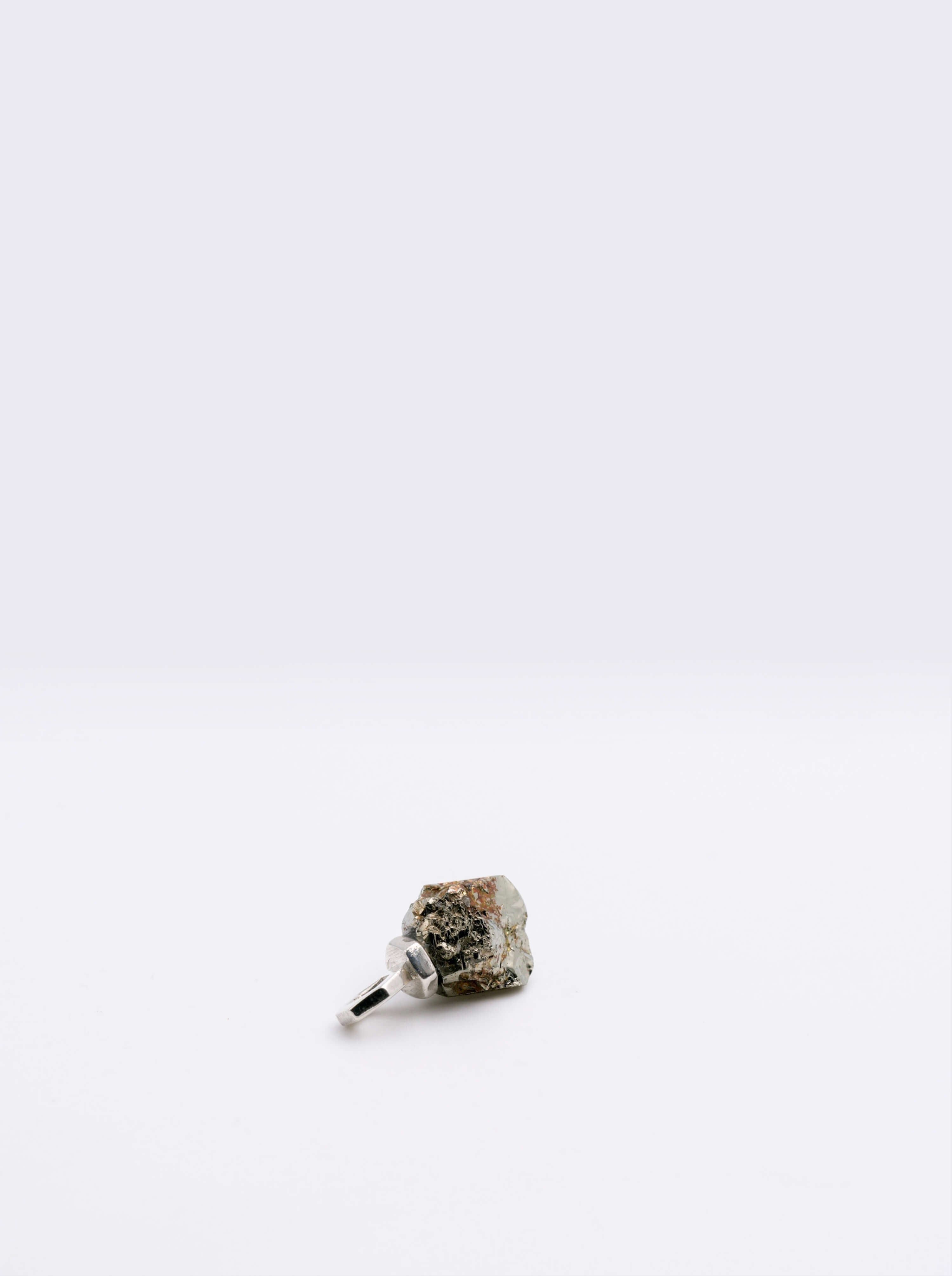 Pendentif Infime Pyrite Argent