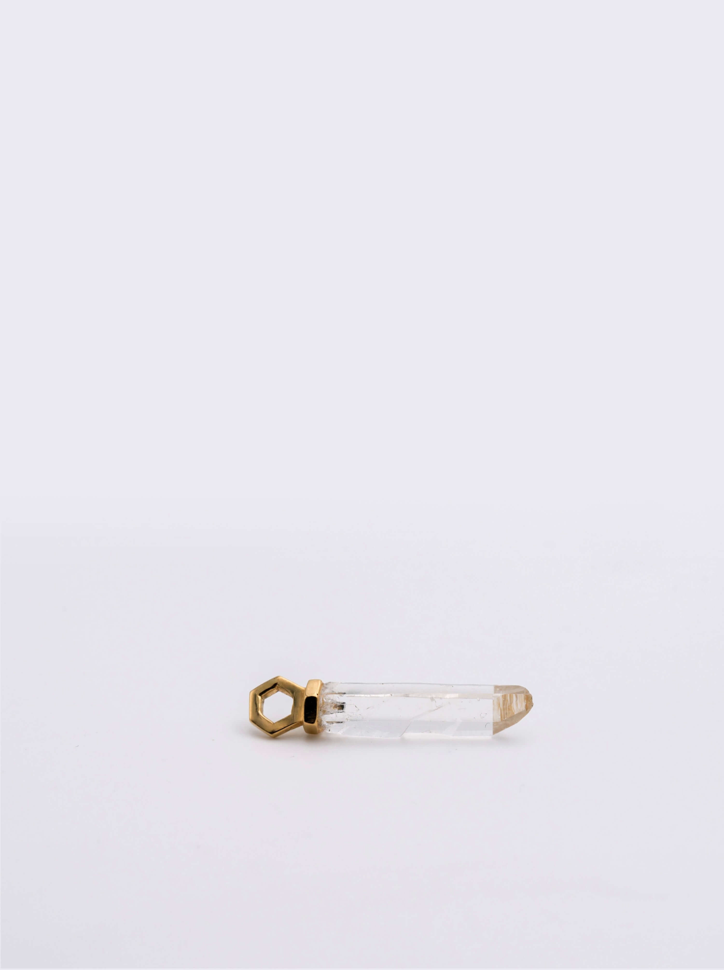 Pendentif Infime Quartz Vermeil